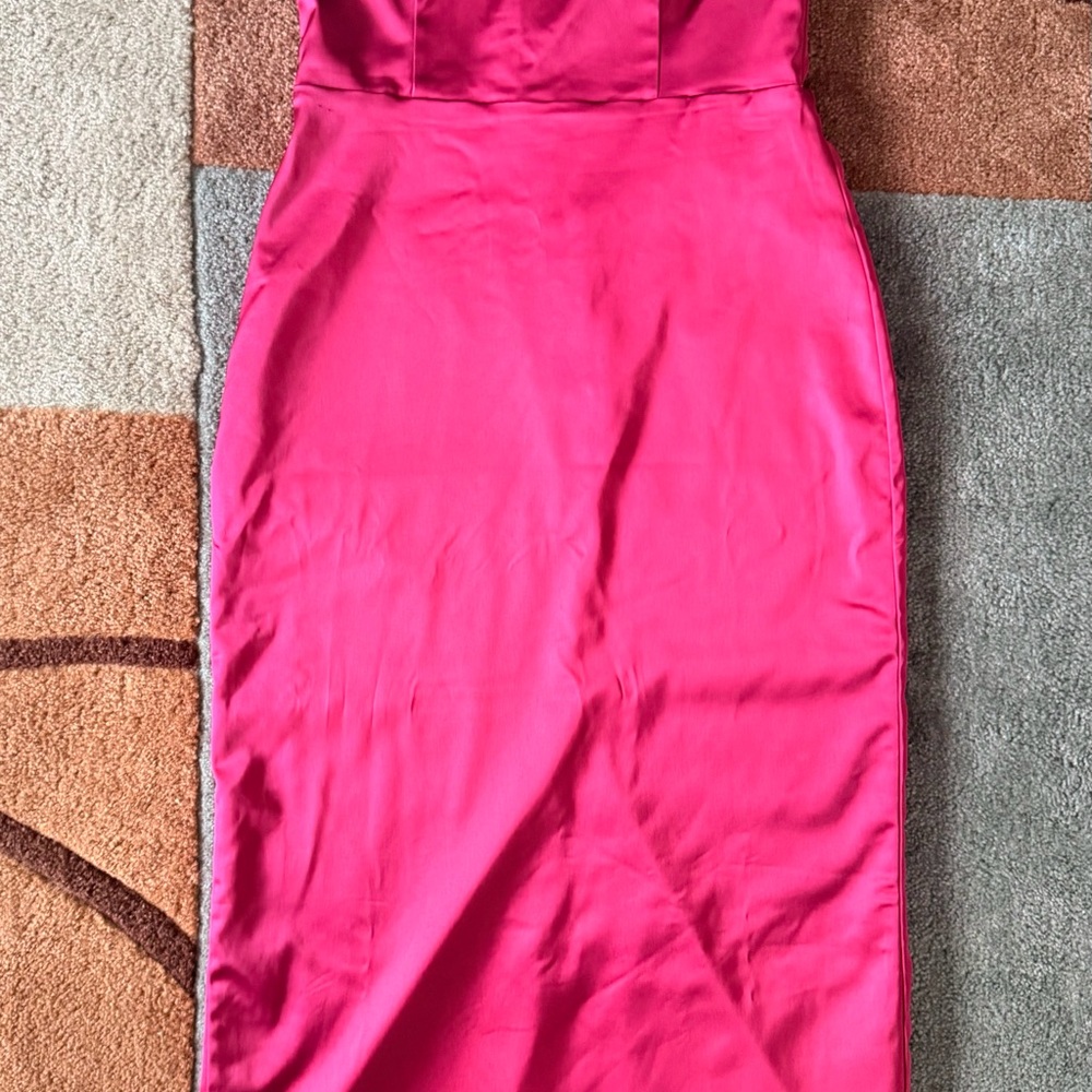 Abercrombie Strapless Satin Sculpt Maxi Dress - Picture 6 of 12